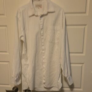Strom White Casual Button Down Shirt